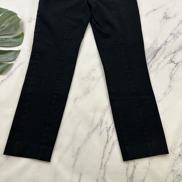 A New Day Womens Straight Leg Pant Size 2 Black Ankle Stretch Side Zip Slim - Picture 8 of 8